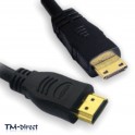 HDMI Type A Male 19Pin to Mini HDMI C Lead V1.4 Audio Video With Ethernet Cable  - 151172011376 - T - 302