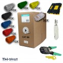 305M CAT6e Roll Plugs Boots Crimp Punch Tester Tool Network Kit RJ45 LAN Cable - 110959730081 - T - 64035